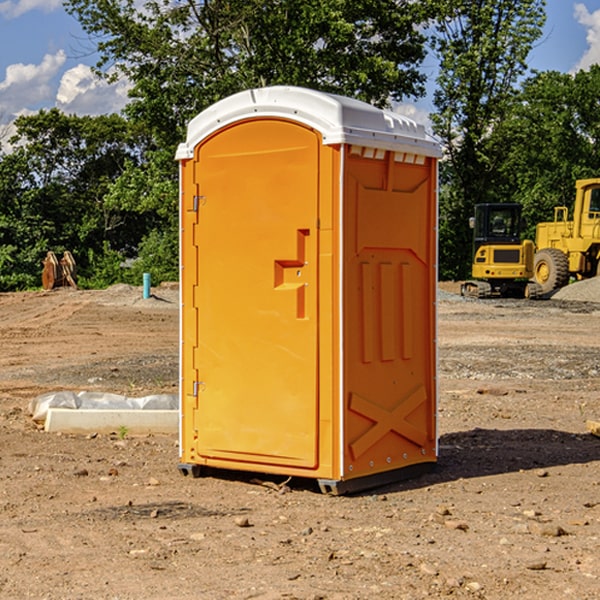 how often are the portable restrooms cleaned and serviced during a rental period in Crest CA